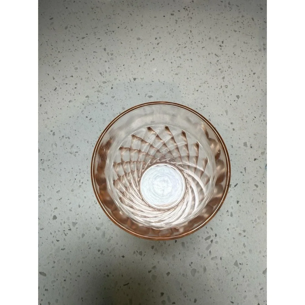 Hazel Atlas Pink Diamond Optic 5 1/4